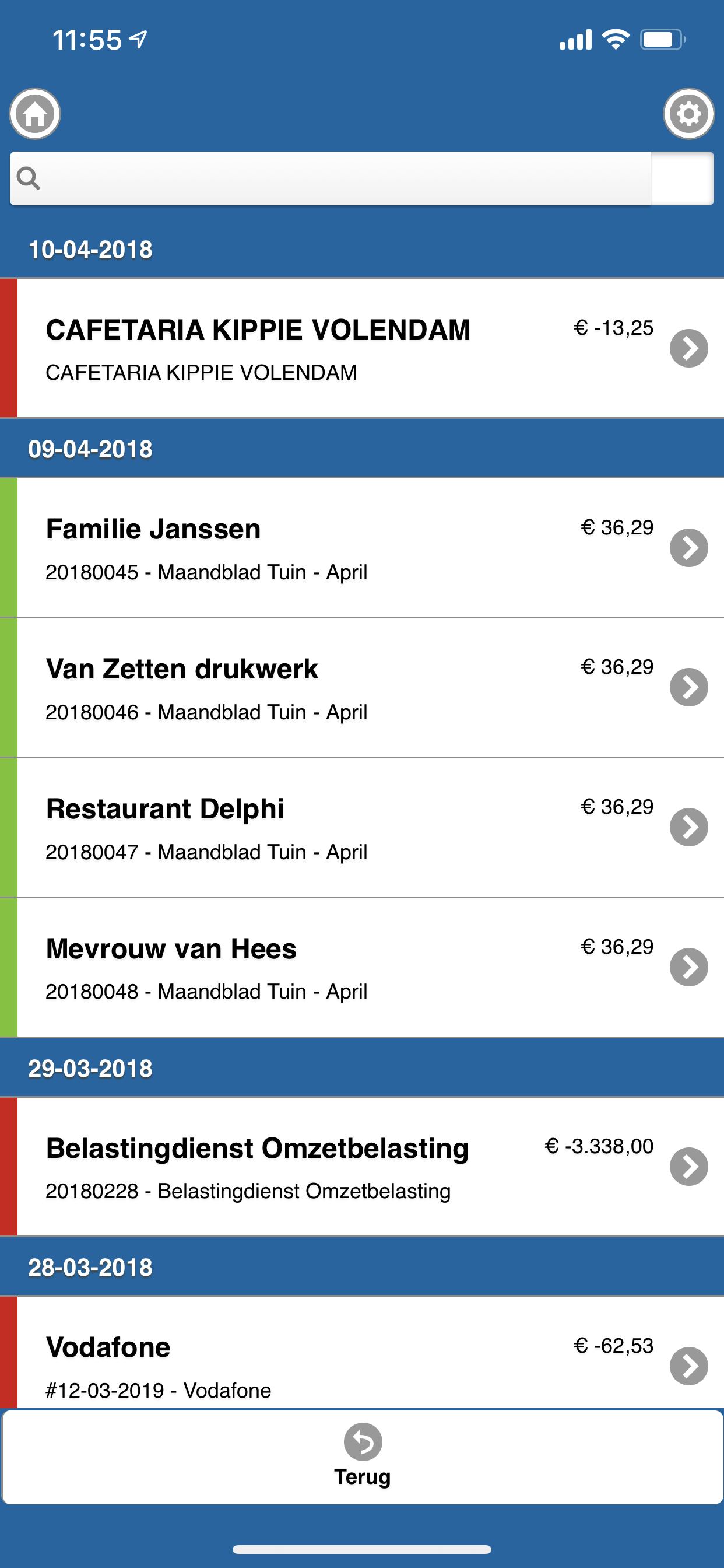 bankmutaties